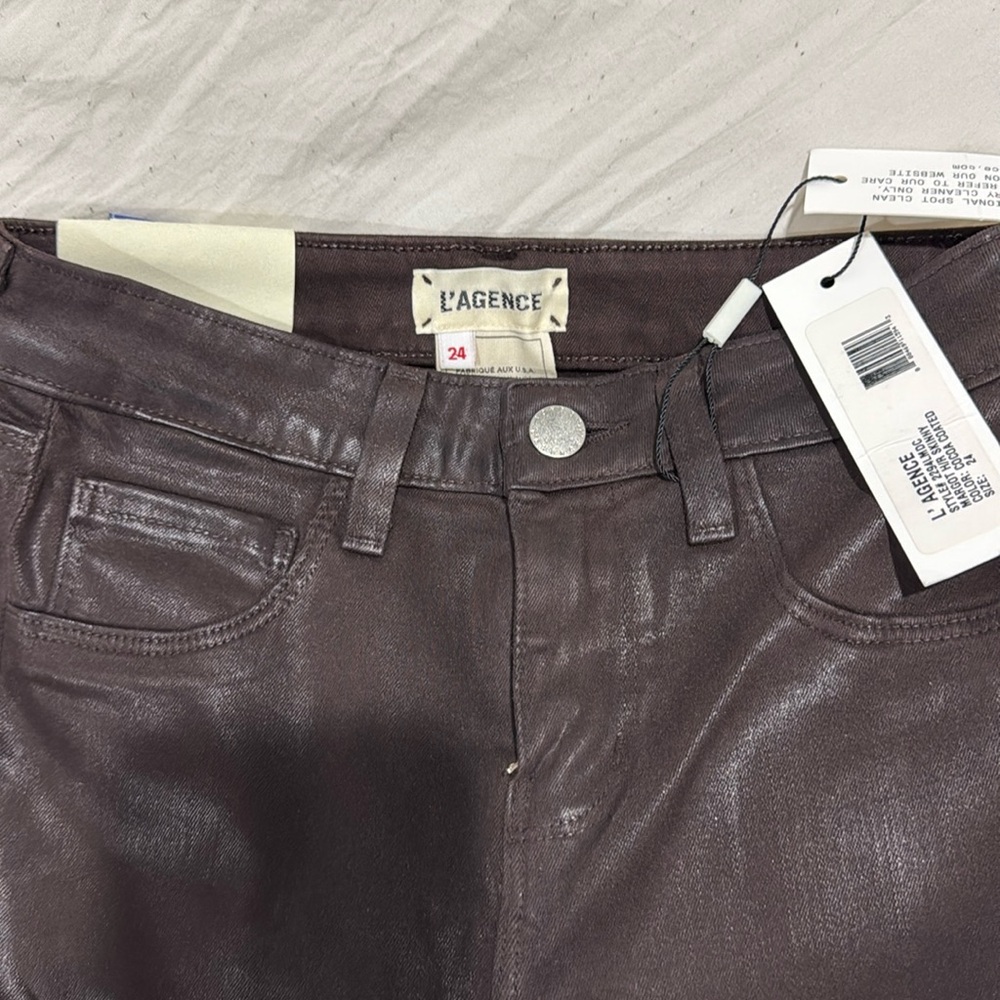 Lagence brown high rise skinny jeans NWT